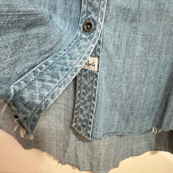 Rails Clayton Chambray Classic Denim Shirt Size: XS - Picture 6 of 10